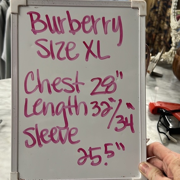 Burberry London Men's Red Plaid Long Sleeve Button Down Shirt Size XL - Picture 6 of 9